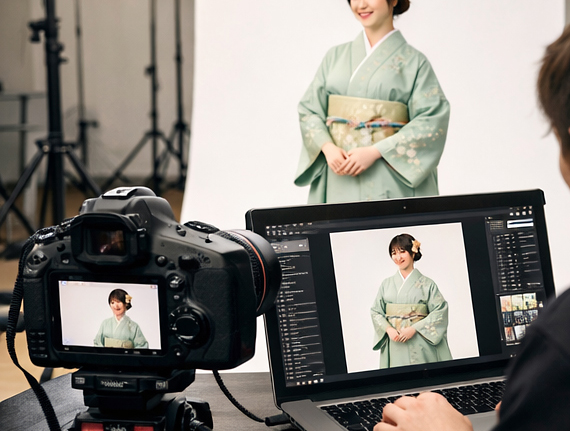 カメラ撮影と画像処理イメージ